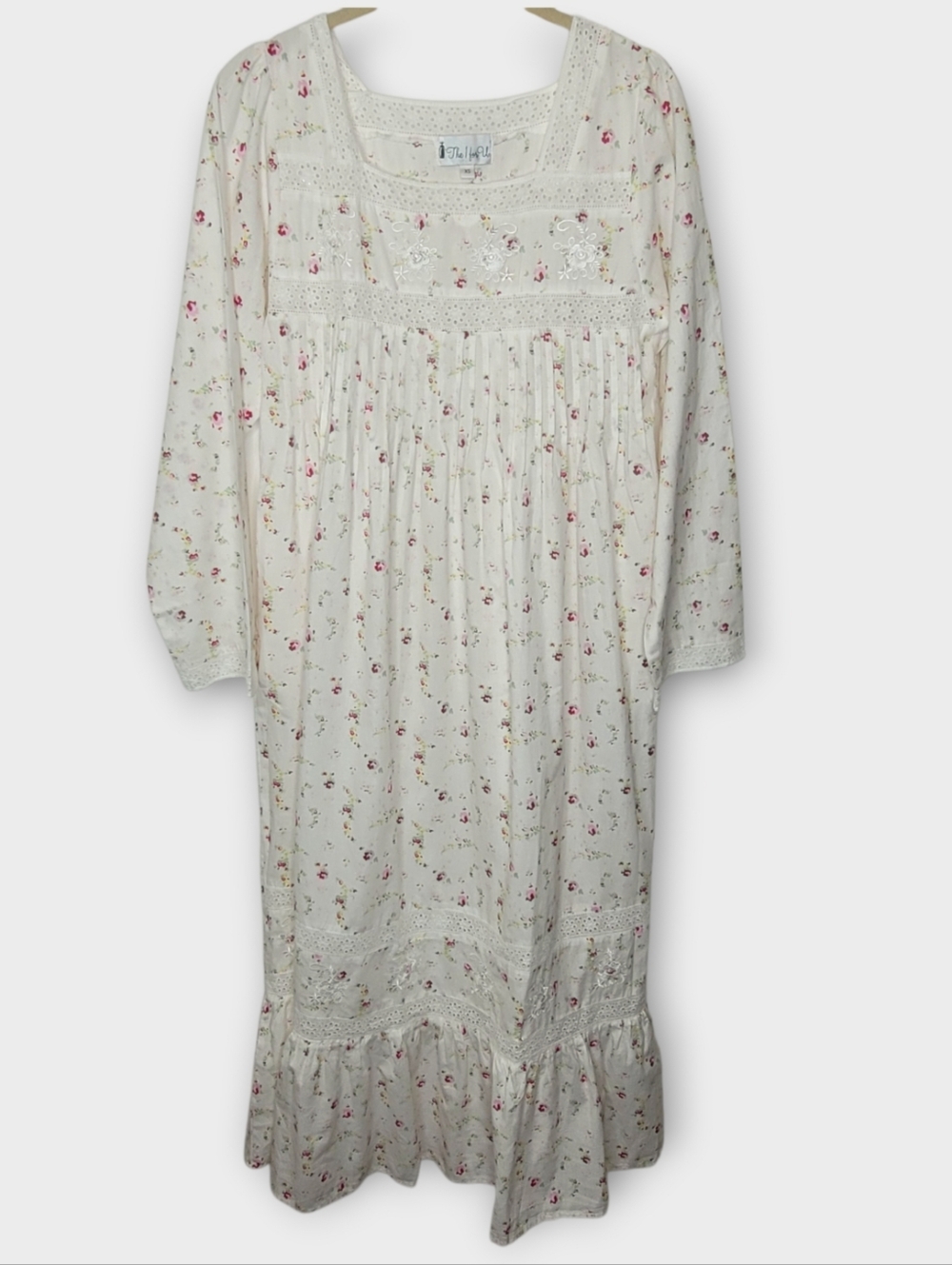 The 1 For U Cotton Nightgown XS White Cottagecore Floral